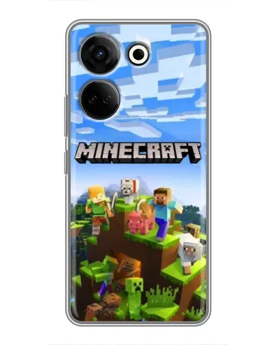Чохол для TECNO Camon 20 Pro з картинкою «Minecraft класичний світ» Чохол для TECNO Camon 20 Pro з картинкою «Minecraft класичний світ»