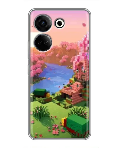 Чохол для TECNO Camon 20 Pro з картинкою «Рожеве дерево Minecraft» Чохол для TECNO Camon 20 Pro з картинкою «Рожеве дерево Minecraft»