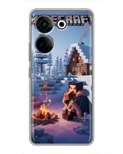 Чохол для TECNO Camon 20 Pro з картинкою «Зимовий Minecraft» Чохол для TECNO Camon 20 Pro з картинкою «Зимовий Minecraft»