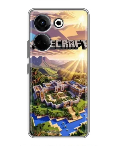 Чохол для TECNO Camon 20 Pro з картинкою «Minecraft панорама» Чохол для TECNO Camon 20 Pro з картинкою «Minecraft панорама»