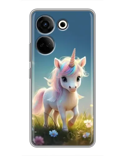 Чехол для TECNO Camon 20 Pro с картинкой «Единорог на поляне» Чехол для TECNO Camon 20 Pro с картинкой «Единорог на поляне»