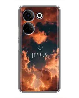 Чохол для TECNO Camon 20 Pro з картинкою «Сяйво Імені Jesus»