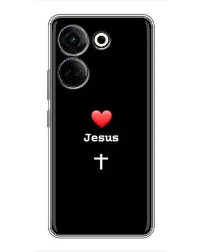 Чохол для TECNO Camon 20 Pro з картинкою «Серце - Jesus»