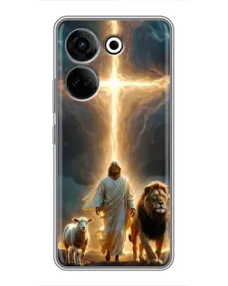 Чохол для TECNO Camon 20 Pro з картинкою «Лев Юди та Світло»