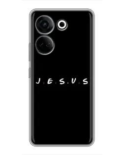 Чохол для TECNO Camon 20 Pro з картинкою «Крапки віри J.E.S.U.S.»