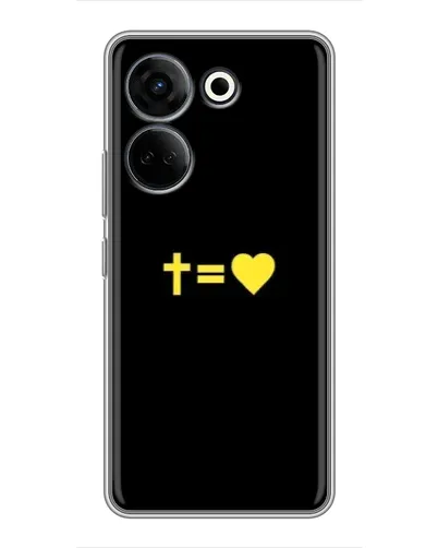 Чохол для TECNO Camon 20 Pro з картинкою «Серце та Хрест»