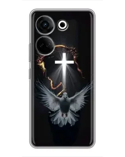 Чохол для TECNO Camon 20 Pro з картинкою «Голуб та Світло»