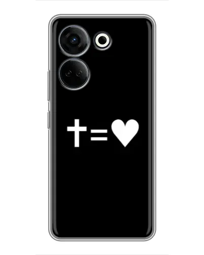 Чохол для TECNO Camon 20 Pro з картинкою «Хрест та Серце»