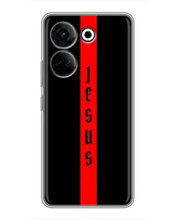 Чохол для TECNO Camon 20 Pro з картинкою «Червона лінія віри»