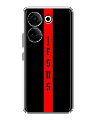 Чохол для TECNO Camon 20 Pro з картинкою «Червона лінія віри»