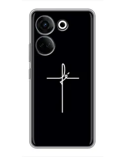 Чехол для TECNO Camon 20 Pro с картинкой «Тонкий крест» Чехол для TECNO Camon 20 Pro с картинкой «Тонкий крест»