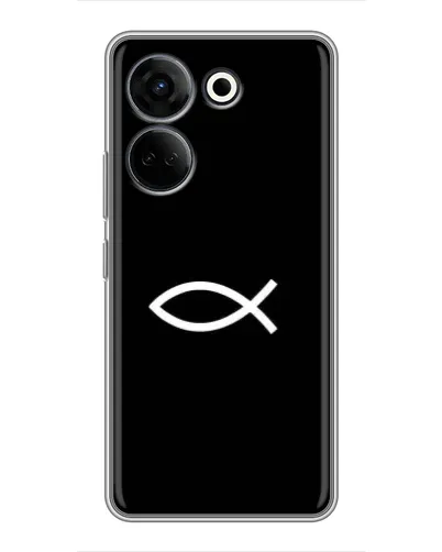 Чехол для TECNO Camon 20 Pro с картинкой «Символ рыбы Jesus» Чехол для TECNO Camon 20 Pro с картинкой «Символ рыбы Jesus»