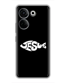 Чехол для TECNO Camon 20 Pro с картинкой «Рыба Jesus» Чехол для TECNO Camon 20 Pro с картинкой «Рыба Jesus»