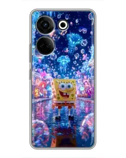 Чехол для TECNO Camon 20 Pro с картинкой «Неоновый океан» Чехол для TECNO Camon 20 Pro с картинкой «Неоновый океан»