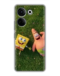 Чехол для TECNO Camon 20 Pro с картинкой «Друзья на лужайке» Чехол для TECNO Camon 20 Pro с картинкой «Друзья на лужайке»