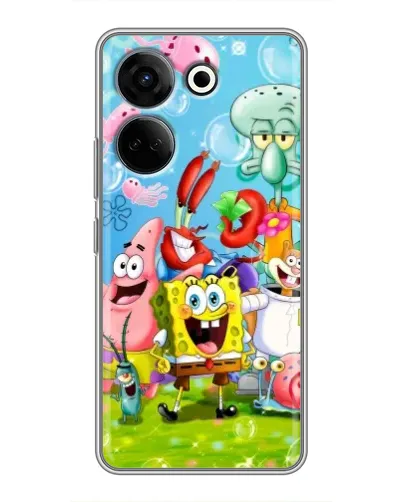 Чехол для TECNO Camon 20 Pro с картинкой «Губка Боб и друзья» Чехол для TECNO Camon 20 Pro с картинкой «Губка Боб и друзья»