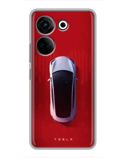 Чохол для TECNO Camon 20 Pro з картинкою «Tesla Top View»