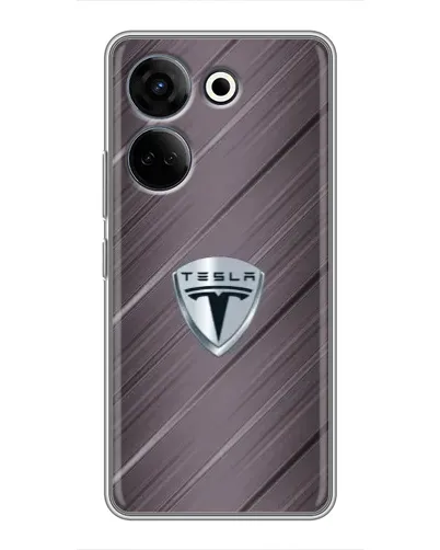 Чохол для TECNO Camon 20 Pro з картинкою «Металева текстура Tesla» Чохол для TECNO Camon 20 Pro з картинкою «Металева текстура Tesla»