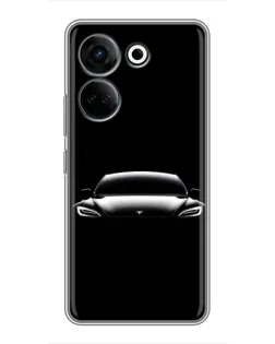 Чохол для TECNO Camon 20 Pro з картинкою «Фари Tesla Night»