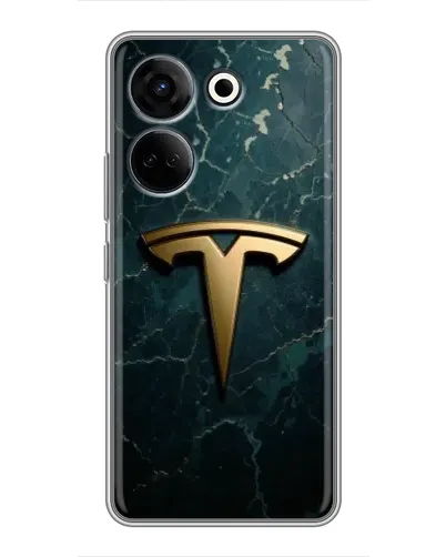 Чохол для TECNO Camon 20 Pro з картинкою «Мармурова Tesla Gold» Чохол для TECNO Camon 20 Pro з картинкою «Мармурова Tesla Gold»
