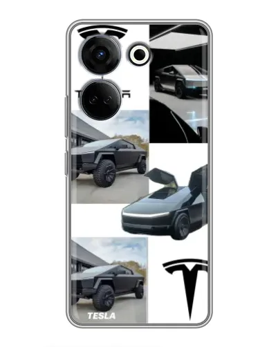 Чохол для TECNO Camon 20 Pro з картинкою «Колаж Cybertruck Tesla» Чохол для TECNO Camon 20 Pro з картинкою «Колаж Cybertruck Tesla»