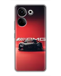 Чохол для TECNO Camon 20 Pro з картинкою «Mercedes AMG — червона лінія»