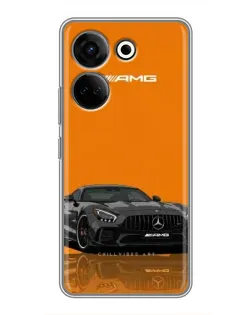 Чохол для TECNO Camon 20 Pro з картинкою «Помаранчевий Mercedes AMG»