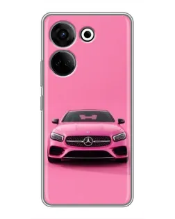 Чехол для TECNO Camon 20 Pro с картинкой «Розовый Mercedes AMG»