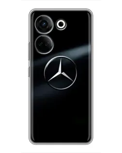 Чехол для TECNO Camon 20 Pro с картинкой «Mercedes на металле»