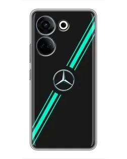 Чехол для TECNO Camon 20 Pro с картинкой «Спортивные линии Mercedes»