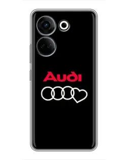 Чохол для TECNO Camon 20 Pro з картинкою «Логотип Audi Heart»