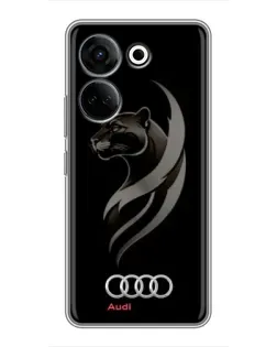 Чохол для TECNO Camon 20 Pro з картинкою «Графіка — пантера та Audi» Чохол для TECNO Camon 20 Pro з картинкою «Графіка — пантера та Audi»