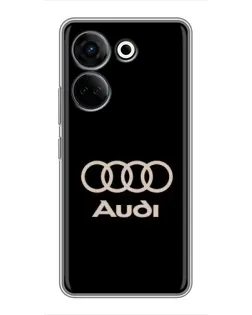 Чохол для TECNO Camon 20 Pro з картинкою «Audi — золотий логотип» Чохол для TECNO Camon 20 Pro з картинкою «Audi — золотий логотип»