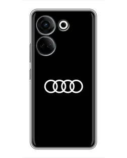Чохол для TECNO Camon 20 Pro з картинкою «Audi White Logo» Чохол для TECNO Camon 20 Pro з картинкою «Audi White Logo»