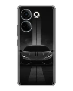 Чехол для TECNO Camon 20 Pro с картинкой «Lamborghini симметрия дорог»