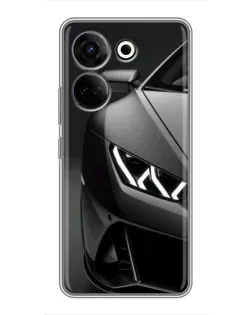 Чехол для TECNO Camon 20 Pro с картинкой «Lamborghini фары детализация»