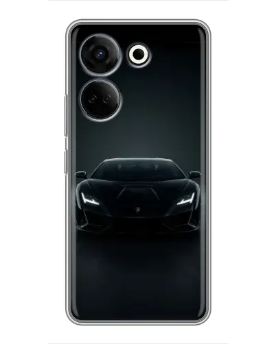 Чехол для TECNO Camon 20 Pro с картинкой «Черный Lamborghini Aventador» Чехол для TECNO Camon 20 Pro с картинкой «Черный Lamborghini Aventador»