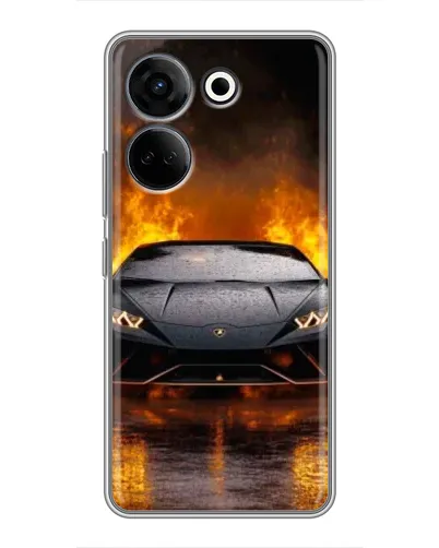 Чехол для TECNO Camon 20 Pro с картинкой «Lamborghini в огне» Чехол для TECNO Camon 20 Pro с картинкой «Lamborghini в огне»