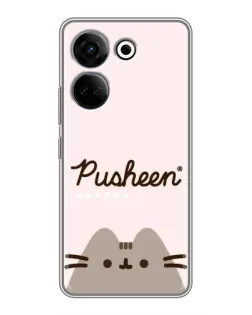 Чехол для TECNO Camon 20 Pro с картинкой «Pusheen логотип»