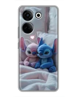 Чохол для TECNO Camon 20 Pro з картинкою «Плюшеві Стіч Ангел»