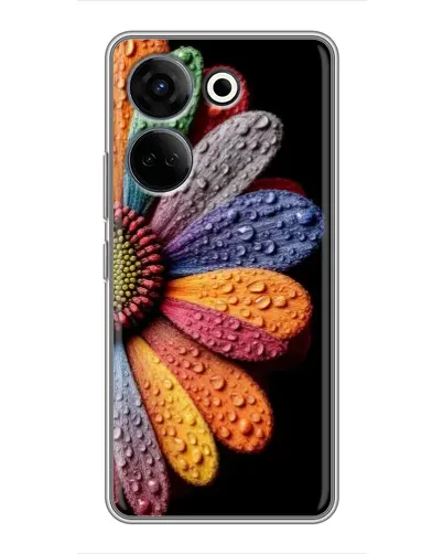 Чохол для TECNO Camon 20 Pro з картинкою «Райдужна квітка» Чохол для TECNO Camon 20 Pro з картинкою «Райдужна квітка»