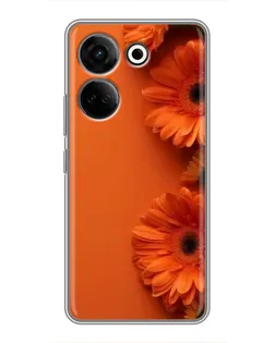 Чохол для TECNO Camon 20 Pro з картинкою «Помаранчеві гербери» Чохол для TECNO Camon 20 Pro з картинкою «Помаранчеві гербери»