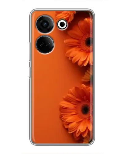 Чохол для TECNO Camon 20 Pro з картинкою «Помаранчеві гербери» Чохол для TECNO Camon 20 Pro з картинкою «Помаранчеві гербери»