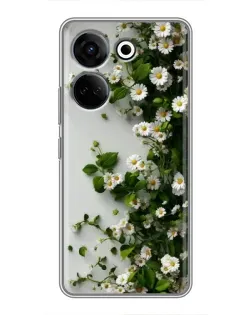 Чохол для TECNO Camon 20 Pro з картинкою «Гілка дрібних білих квітів» Чохол для TECNO Camon 20 Pro з картинкою «Гілка дрібних білих квітів»