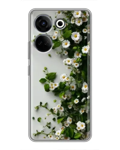 Чохол для TECNO Camon 20 Pro з картинкою «Гілка дрібних білих квітів» Чохол для TECNO Camon 20 Pro з картинкою «Гілка дрібних білих квітів»