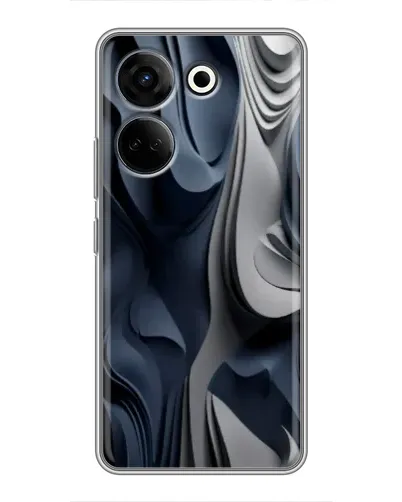 Чохол для TECNO Camon 20 Pro з картинкою «Об'ємні сині складки»