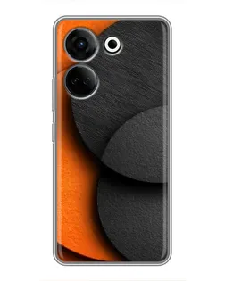 Чохол для TECNO Camon 20 Pro з картинкою «Геометрія помаранчевих кіл»