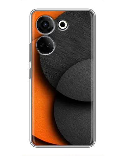 Чохол для TECNO Camon 20 Pro з картинкою «Геометрія помаранчевих кіл»