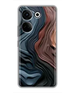 Чохол для TECNO Camon 20 Pro з картинкою «Кольорові хвилі каньйону»