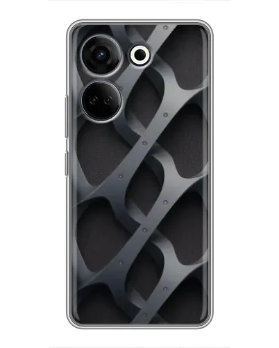 Чохол для TECNO Camon 20 Pro з картинкою «Об'ємне сіре плетіння»